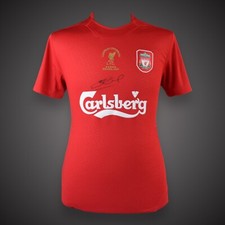 STEVEN GERRARD signed Champions League 2005 Winners Liverpool Shirt BID FR £80