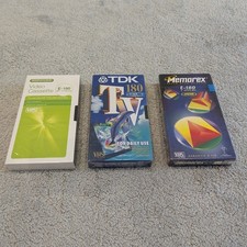 3x Blank VHS Tapes New Sealed