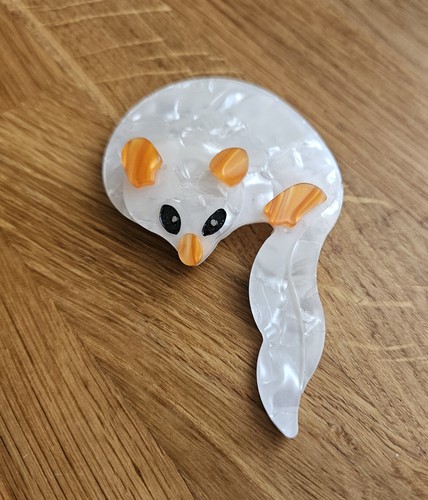 Acrylic lazing fox - acrylic, pin