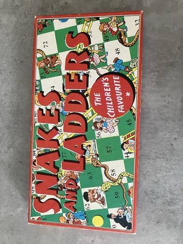Vintage snakes ladders board - snakes,