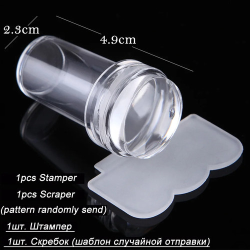 1pc transparent silicone nail - transparent,