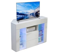 Luxurious White Corner TV