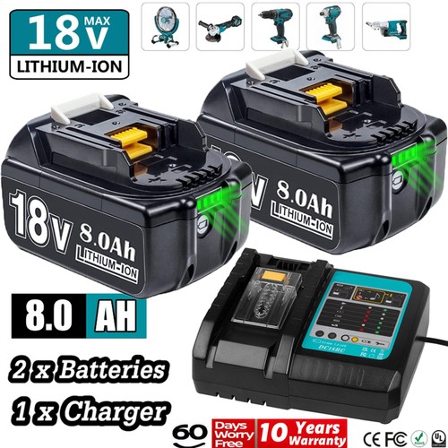For makita 18v battery - 2x,