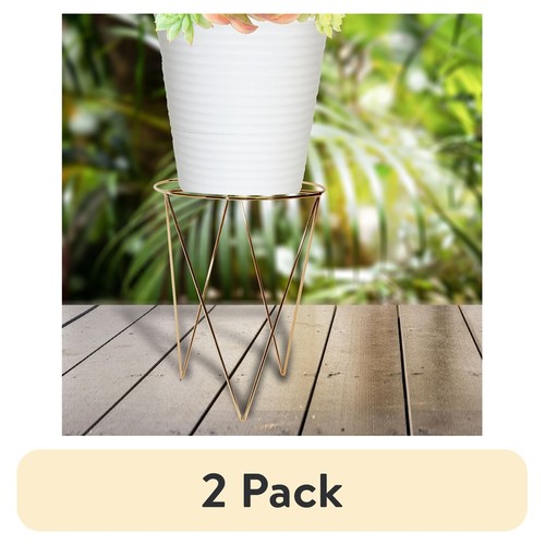 Gold metal plant stand modern - gold,