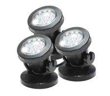Bermuda Pond Triple Light Set 3 White LED Water Feature
