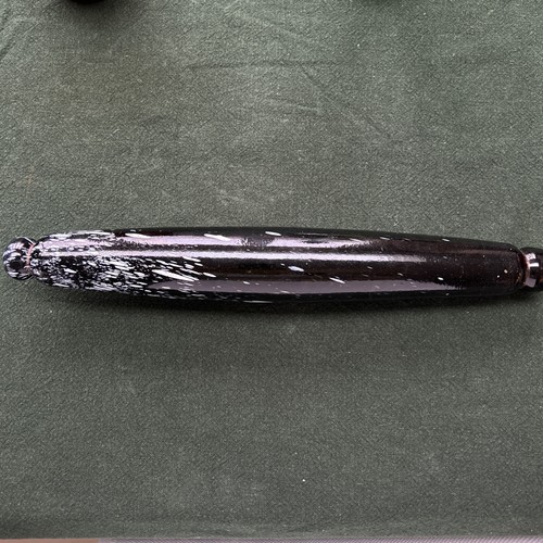 Nailsea black glass rolling - glass,