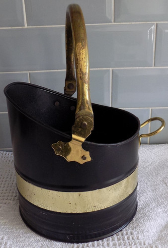 Vintage coal bucket black - vintage, and