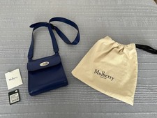 MULBERRY SMALL ANTONY SPECIAL EDITION PIGMENT BLUE WITH PERFORATED LEATHER