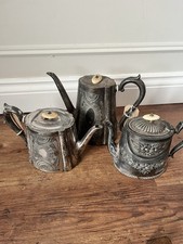 3 X Silver Plated Teapots