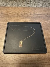  9ct 375 gold ingot necklace with pendant 2.8g Jewellery ladies