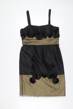 Michel Ambers Women’s Black Gold Sheath Cocktail Dress Size 16