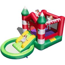 Inflatable Bounce House Christmas Themed Inflatable Bouncy Castle Kids Xmas Gift