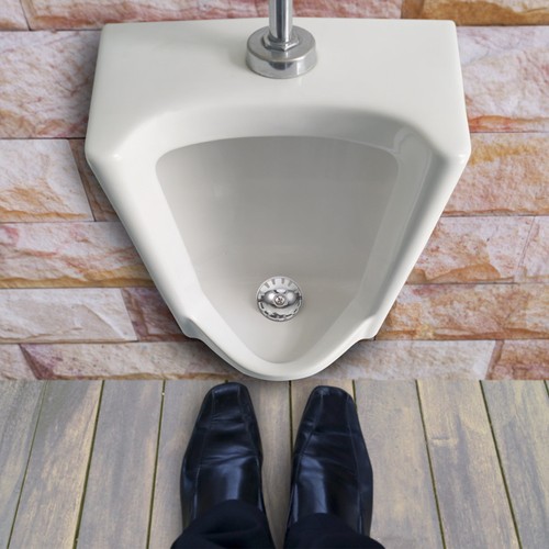 Durable stainless steel urinal - steel,