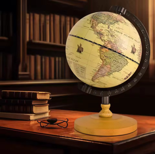 Retro world globe english - retro,