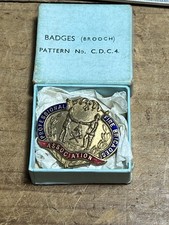 Old Professional Fire Brigades Association Enamel Badge Boxed