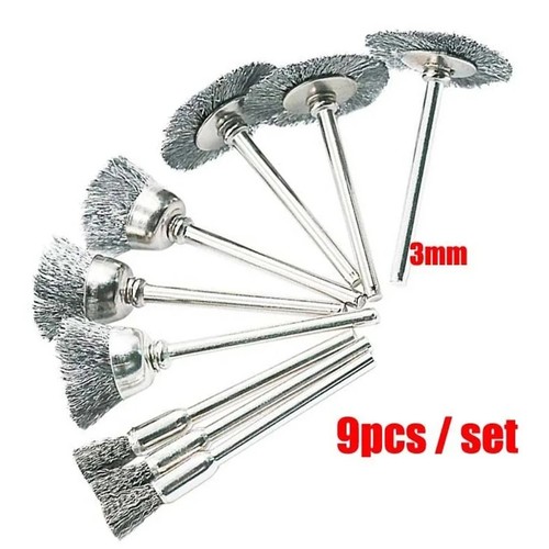 9pcs steel wire brush set - 9pcs, for