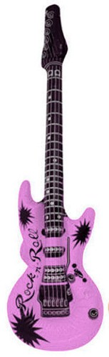 Inflatable baby pink guitar - inflatable,