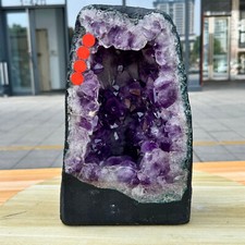 18.8LB Natural Amethyst Geode Quartz Crystal Cluster Cathedral Energy healing