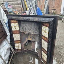 ANTIQUE CAST IRON FIREPLACE
