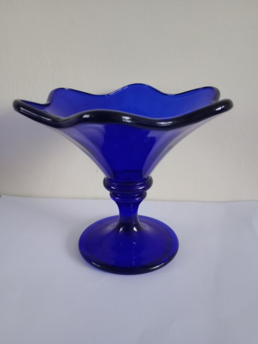 Cobalt blue glass sweet - blue, bowl
