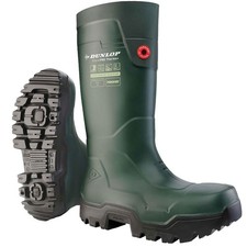 Dunlop FieldPro Thermo+ Full Safety Wellington Boots - Green