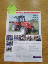 Belarus Tractor 920 950 1025 Sales Leaflet