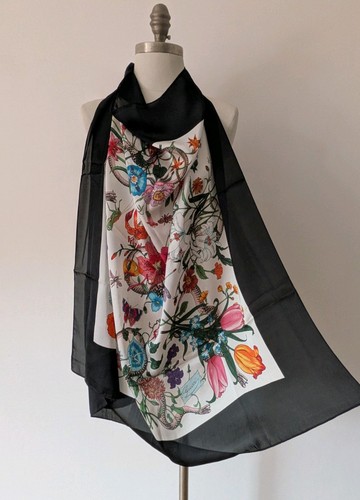 Gucci flora snake print silk - gucci,