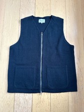 Albam Wool Zip Vest – Navy