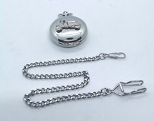 Lambretta SX200 Classic Smooth Steel Quartz Pocket Watch with Chain Li150 GP200