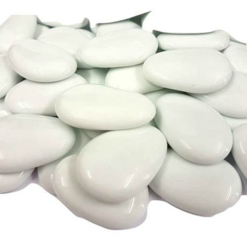 Large flat white glass - large,