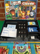 The Simpsons Cluedo mystery detective board game  - Contents 100% Complete & VGC