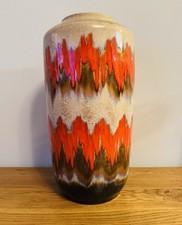 Stunning XL Vintage 1960s West German Scheurich Lora Fat Lava Vase