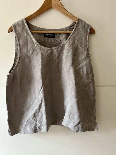 Oska women grey linen - grey,