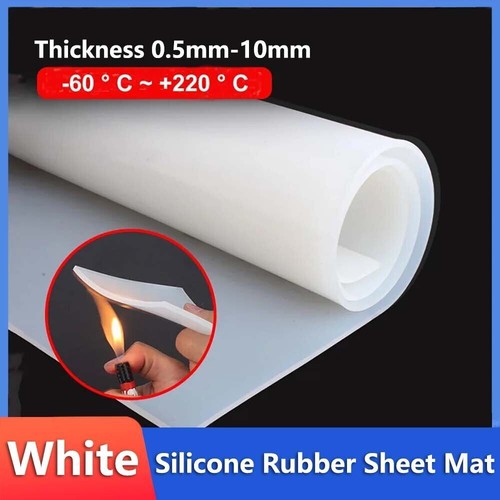 White solid silicone rubber - white,