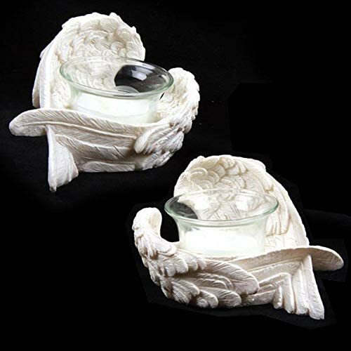 Angel wings tea light candle - angel,