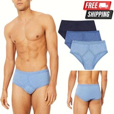 12 Pairs 6 , 3 Men's Y-Fronts Underpants, 100% Pure Cotton Underwear, S- 5XL Lot