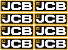 8X 100MM JCB DIGGER DUMPER TRUCK PLANT HIRE FARM BUILDING VINYL STICKERS