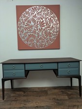 Stag Minstrel painted black mahogany dressing table, mid century desk, sideboard