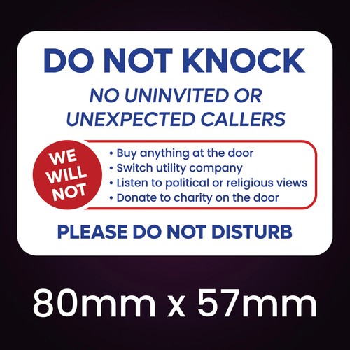 Stop cold callers sticker - cold,