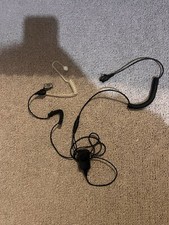 2 x Motorola MTP850 Police Airwave Headset with mic and PTT