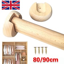 Wooden Wardrobe Pole Rod Oval