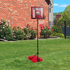 Portable Basketball Hoop Height Adjustable Basketball Net Stand With 4 Balls UK