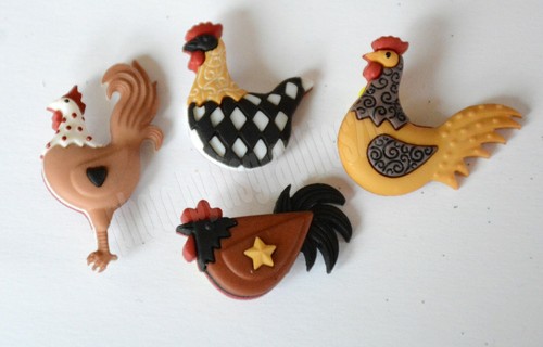 Hen house buttons rustic - hen,