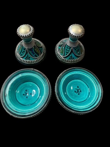 Pair vintage moroccan mini - of,