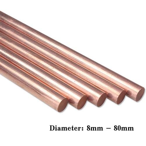 Copper solid round rod - t2, bar