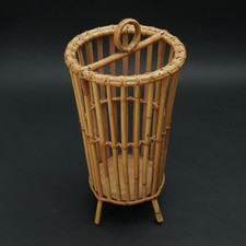 Vintage Tiki Umbrella Stand Rattan 1.Z