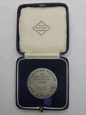 1929 John Pinches Junior Athletics Putting The Shot Winner Silver Medal in Case