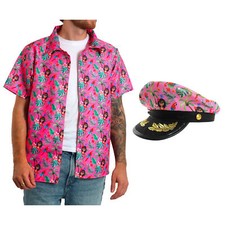 PINK HAWAIIAN SHIRT AND HAT