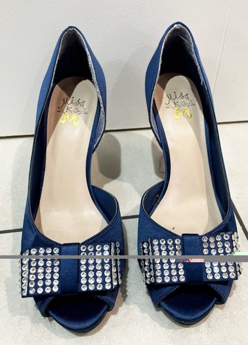 Navy satin kurtgeiger - satin,