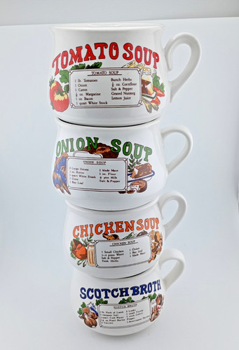 Vintage recipe for soup bowls - recipe,